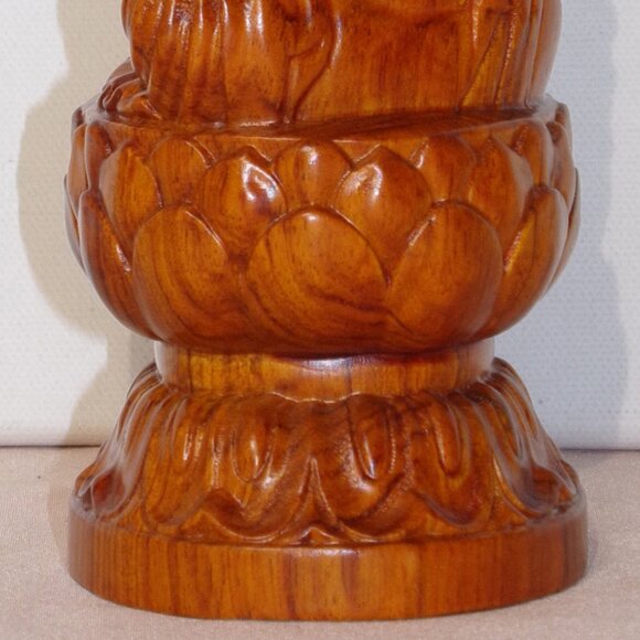 SHAKYAMUNI BUDDHA STATUE Solid Wood Rosewood Carving Meditation Home Altar NEW - Picture 8 of 14